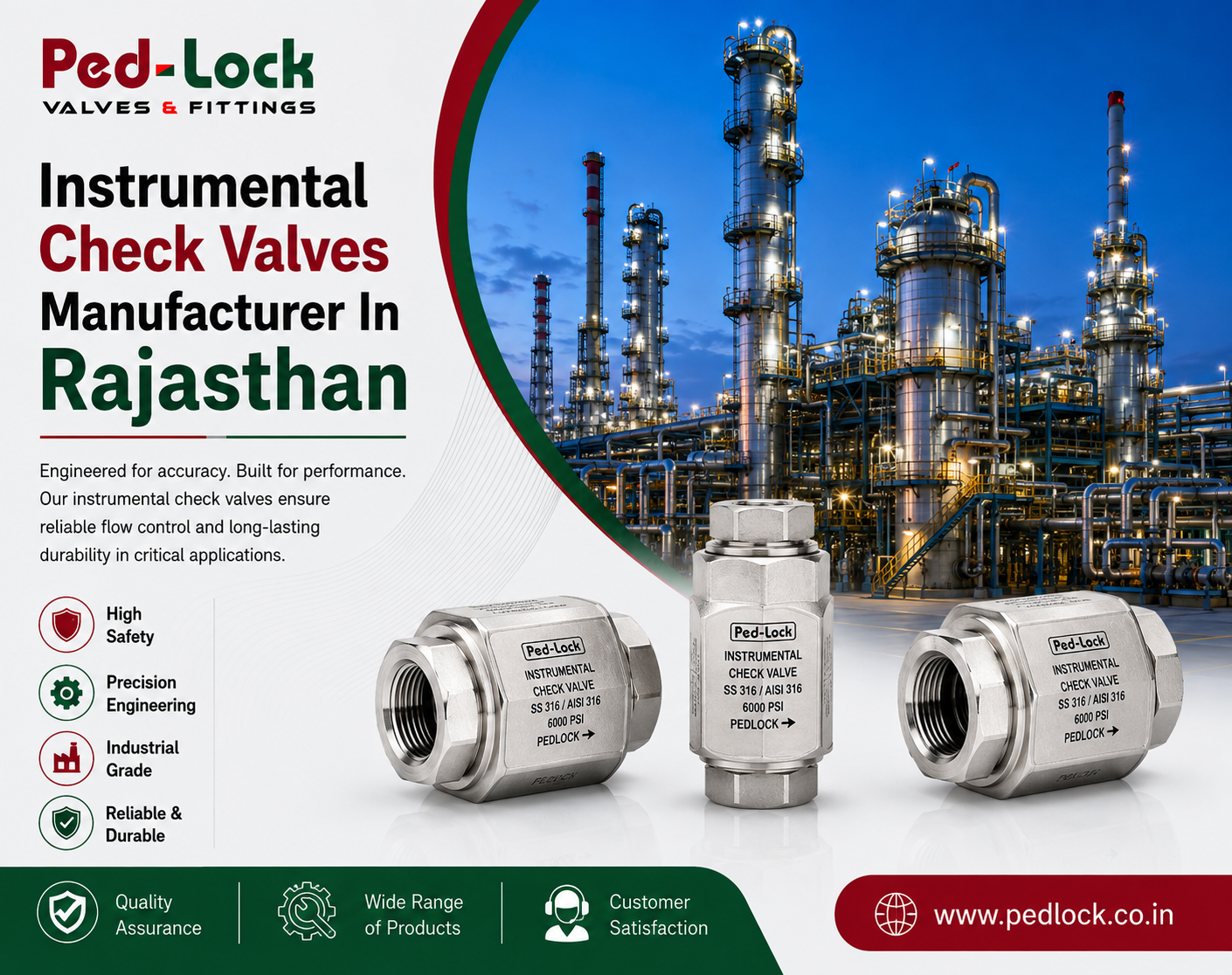 Instrumental Check Valves Manufacturer In Rajasthan