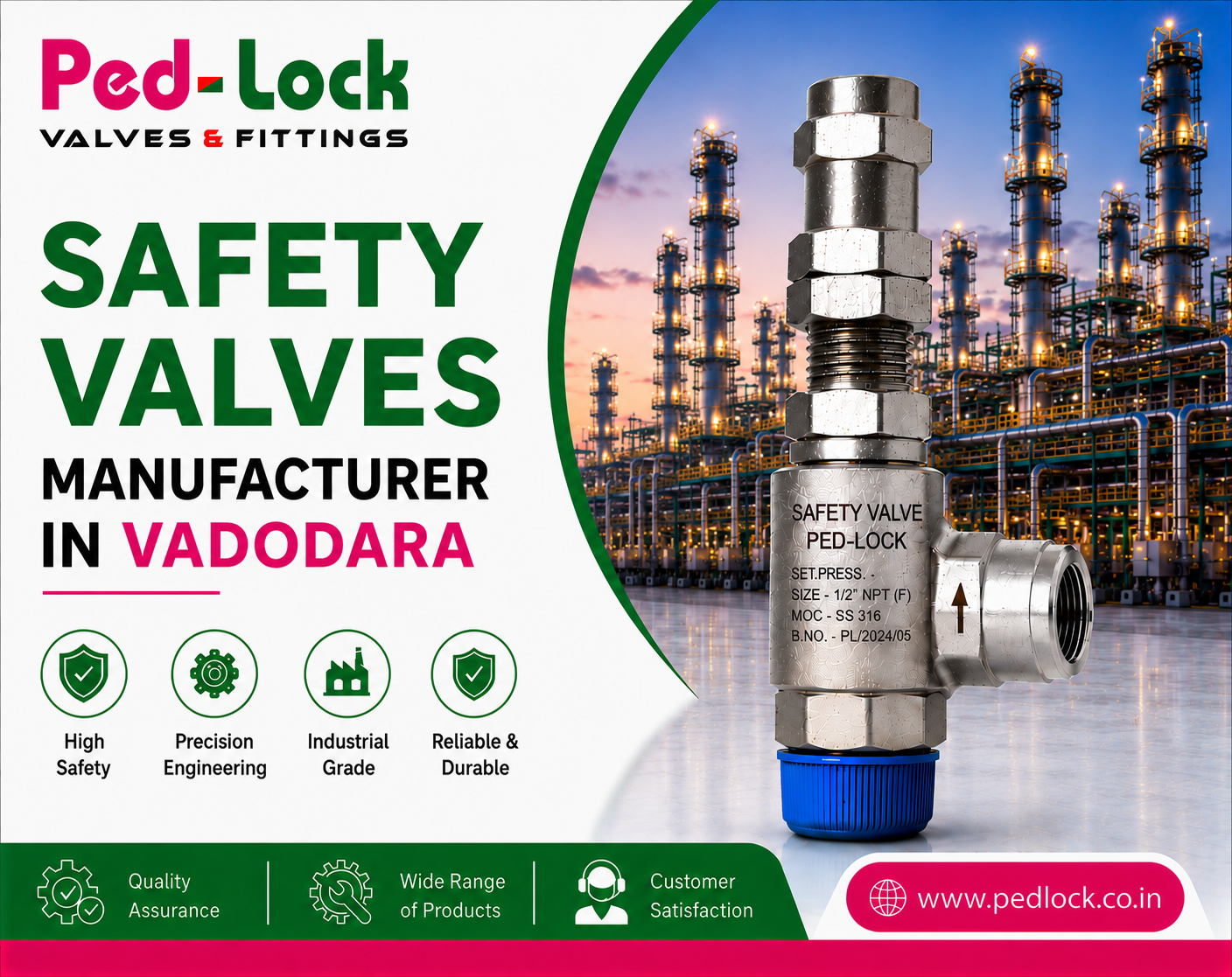 Safety valves manufacturer in Vadodara