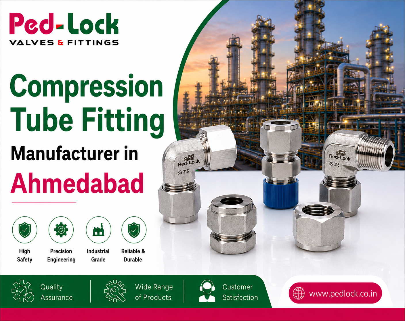 Compression Tube Fitting Manufacturer in Ahmedabad