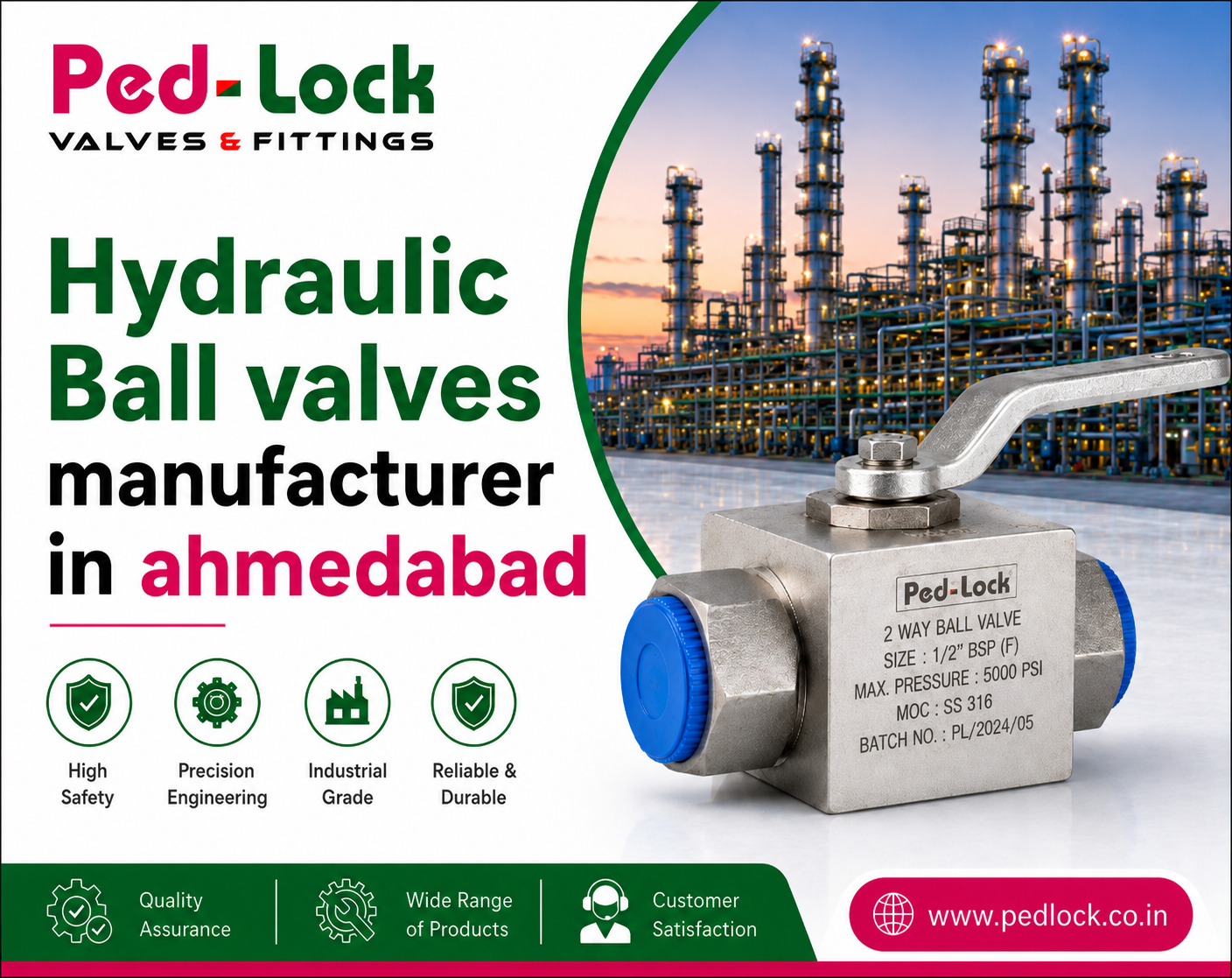 Hydraulic Ball Valves Manufacturer in Ahmedabad