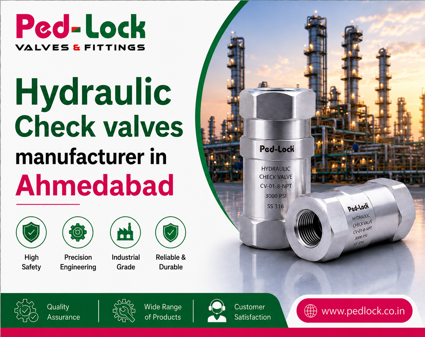 Hydraulic Check valves manufacturer in Ahmedabad