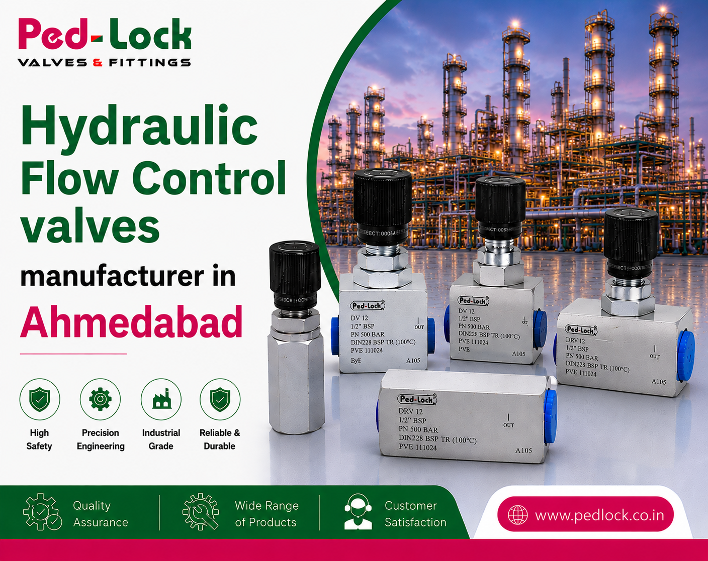 Hydraulic Flow Control Valves Manufacturer in Ahmedabad