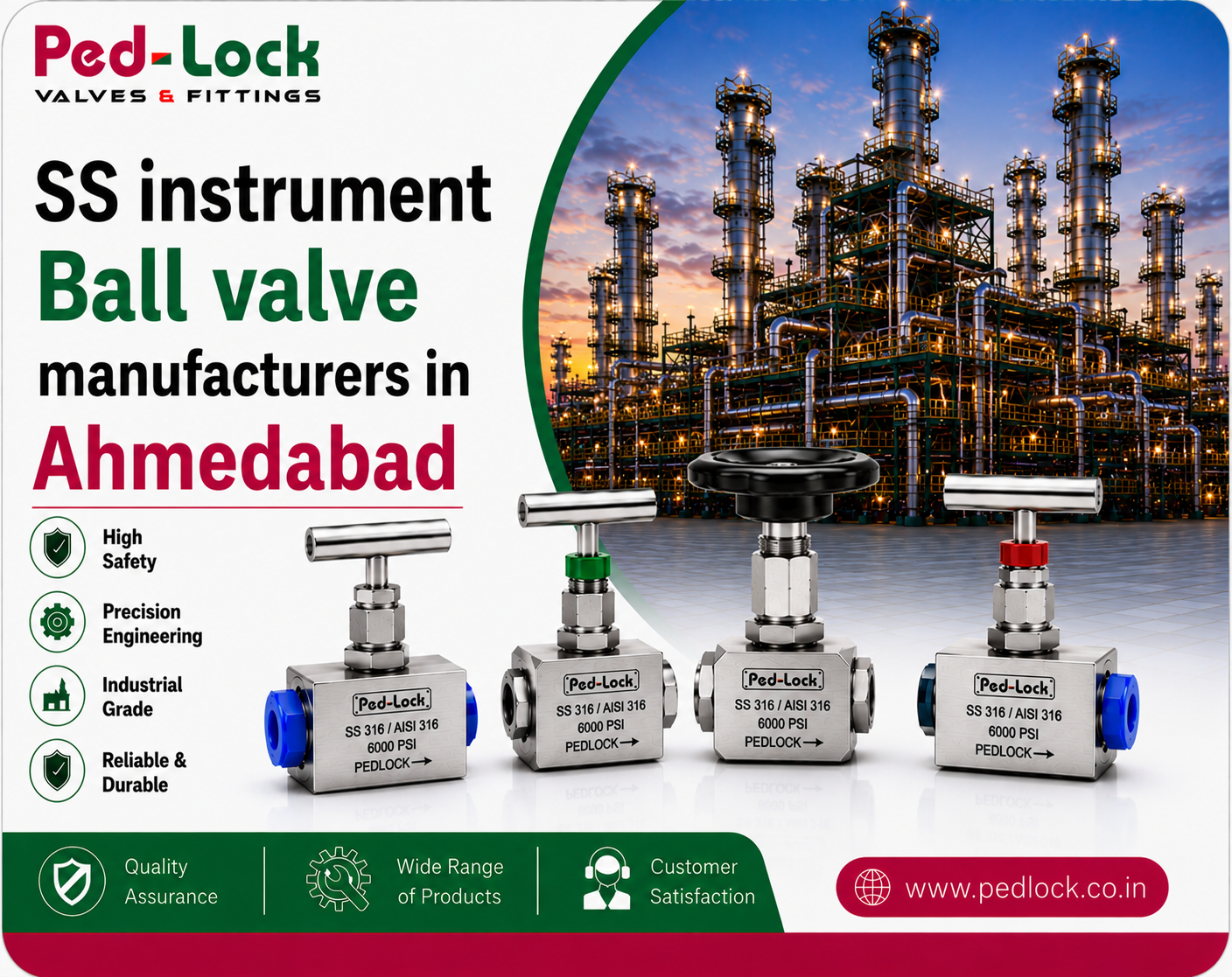 SS Instrument Ball Valve Manufacturer In Ahmedabad