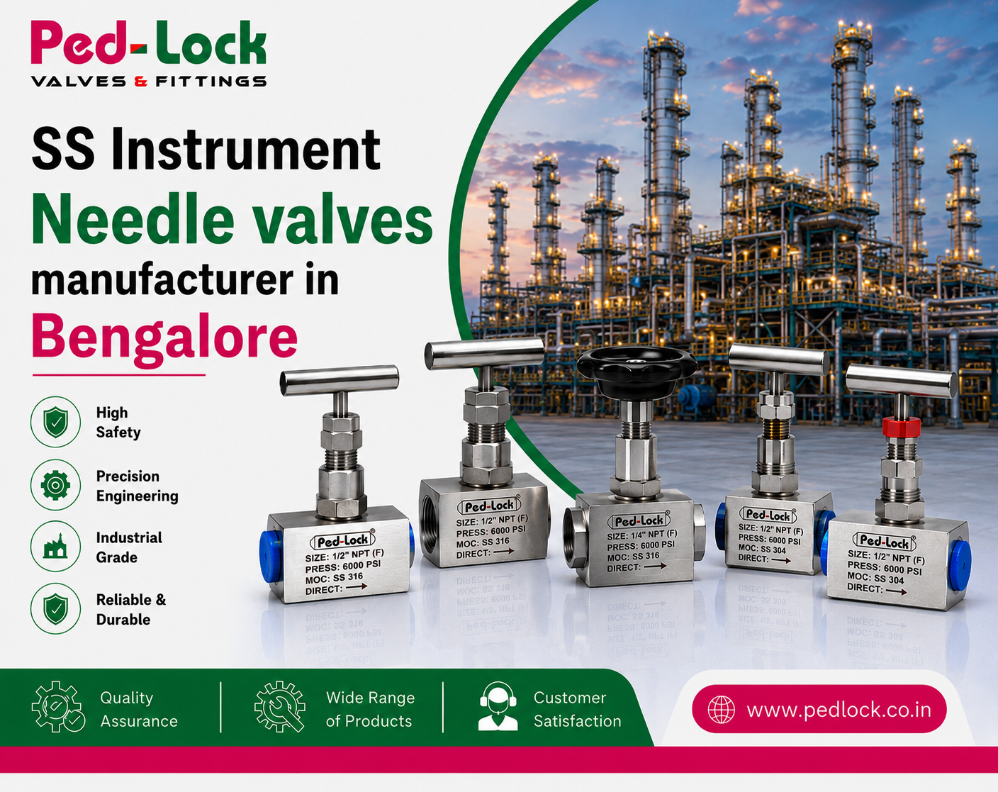 SS Instrument Needle valves manufacturer in Bengalore