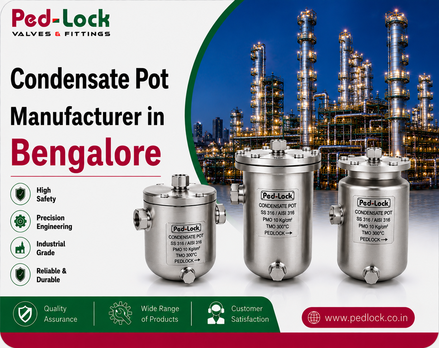 Condensate Pot Manufacturer in Bengalore