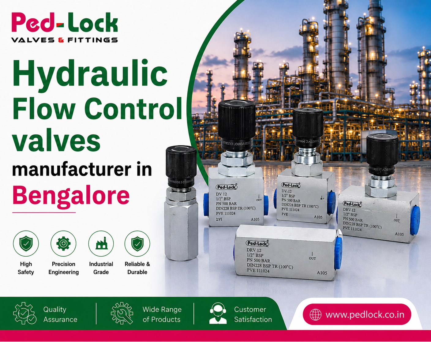 Hydraulic Flow Control Valves Manufacturer In Bengalore