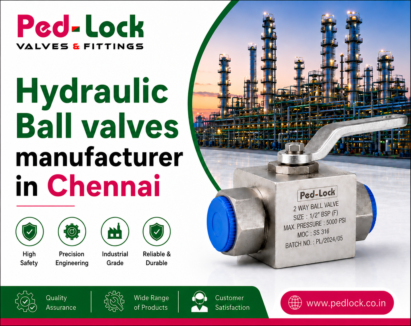 Hydraulic Ball Valves Manufacturer In Chennai