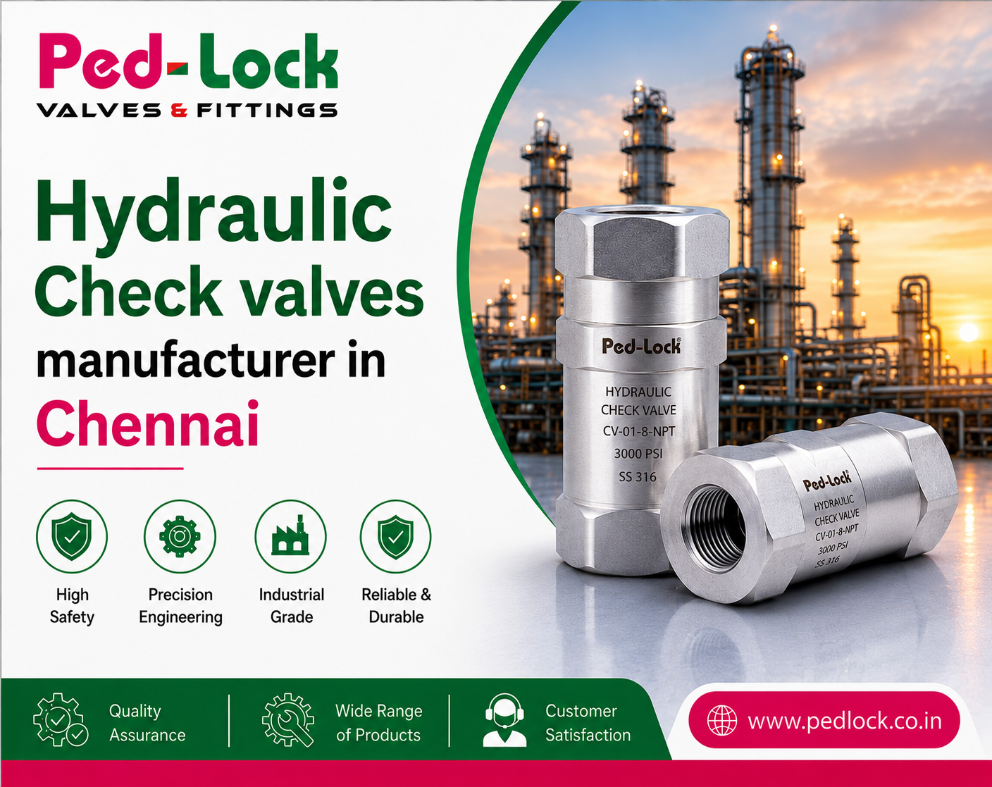 Hydraulic Check Valves Manufacturer in Chennai