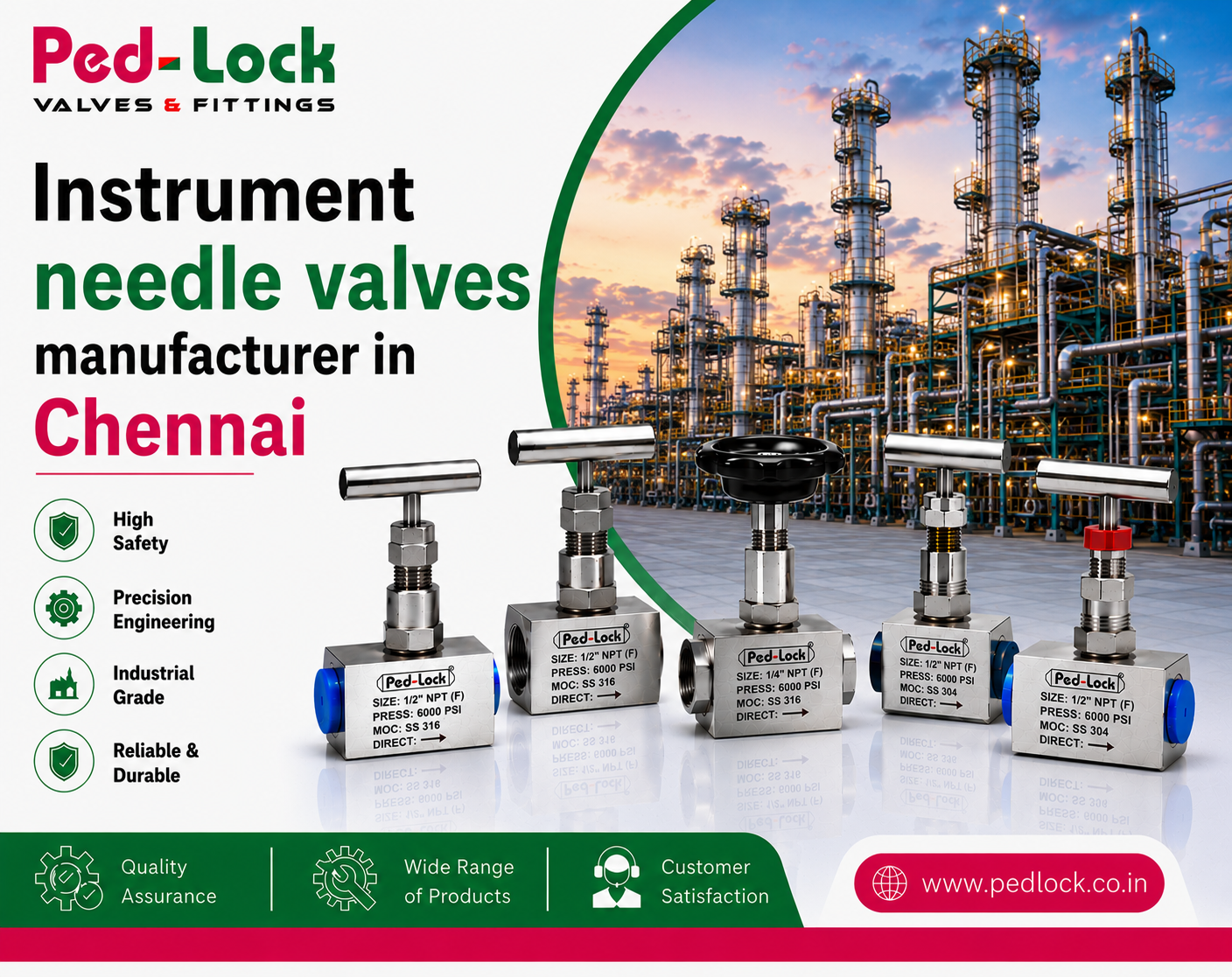 Instrument Needle Valves Manufacturer in Chennai
