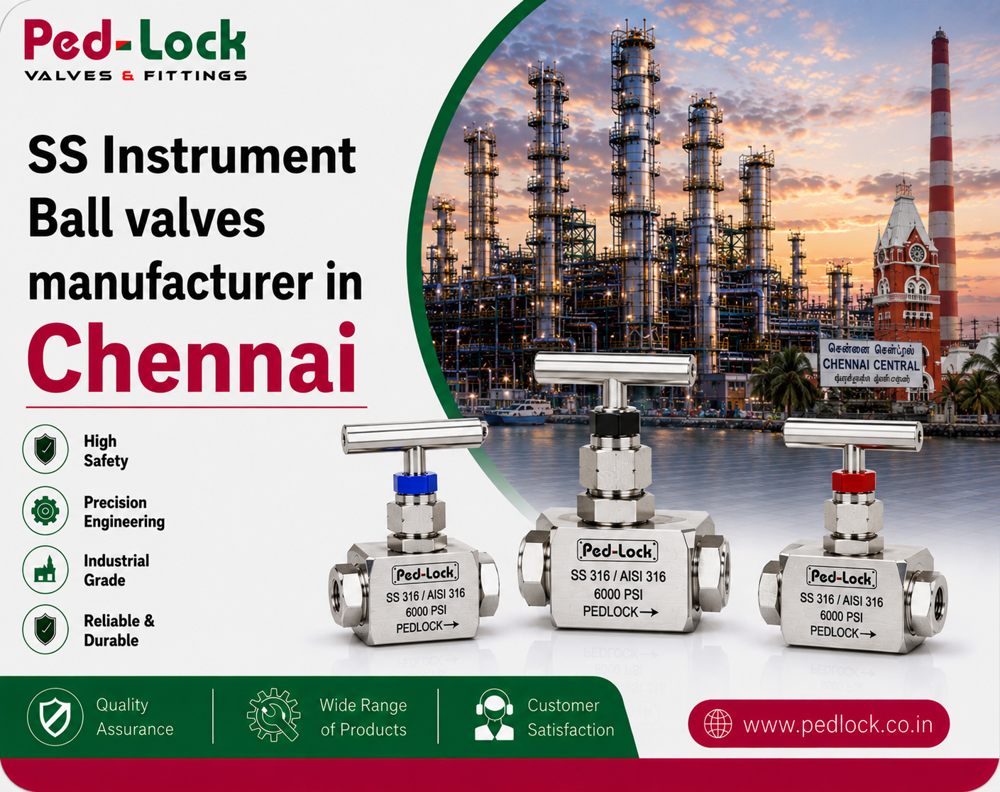 SS Instrument Ball valves manufacturer in Chennai