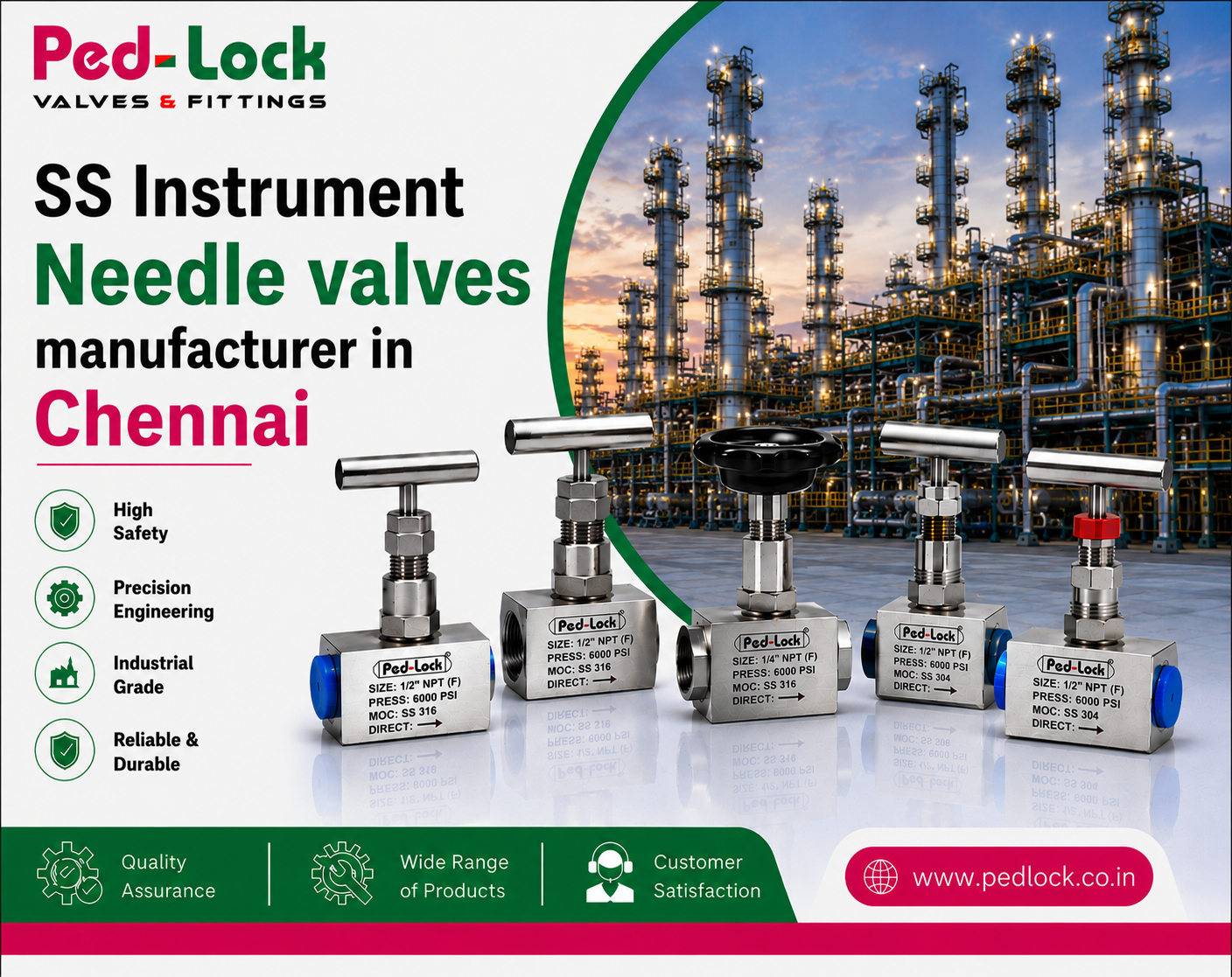 SS Instrument Needle Valves Manufacturer In Chennai