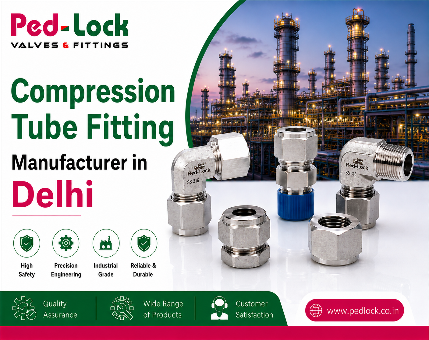 Compression Tube Fitting Manufacturer in Delhi