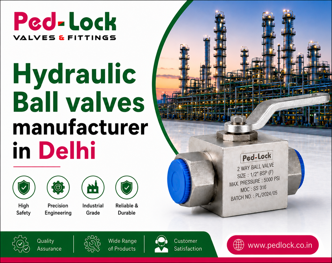 Hydraulic Ball Valves Manufacturer In Delhi