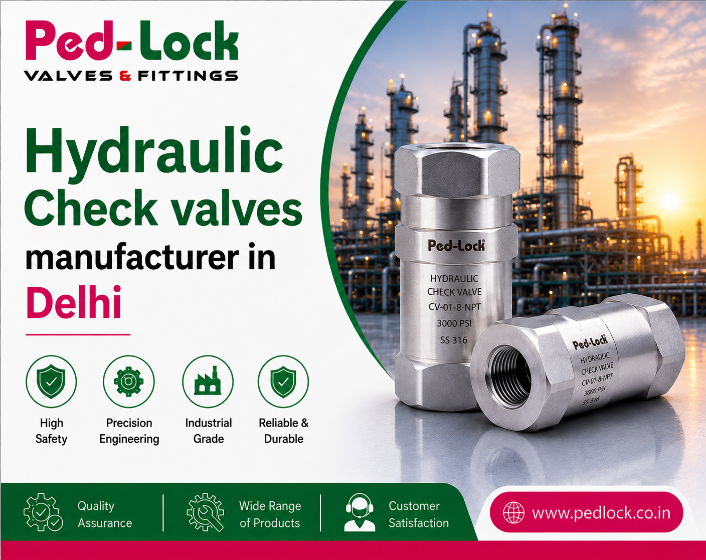 Hydraulic Check Valves Manufacturer in Delhi