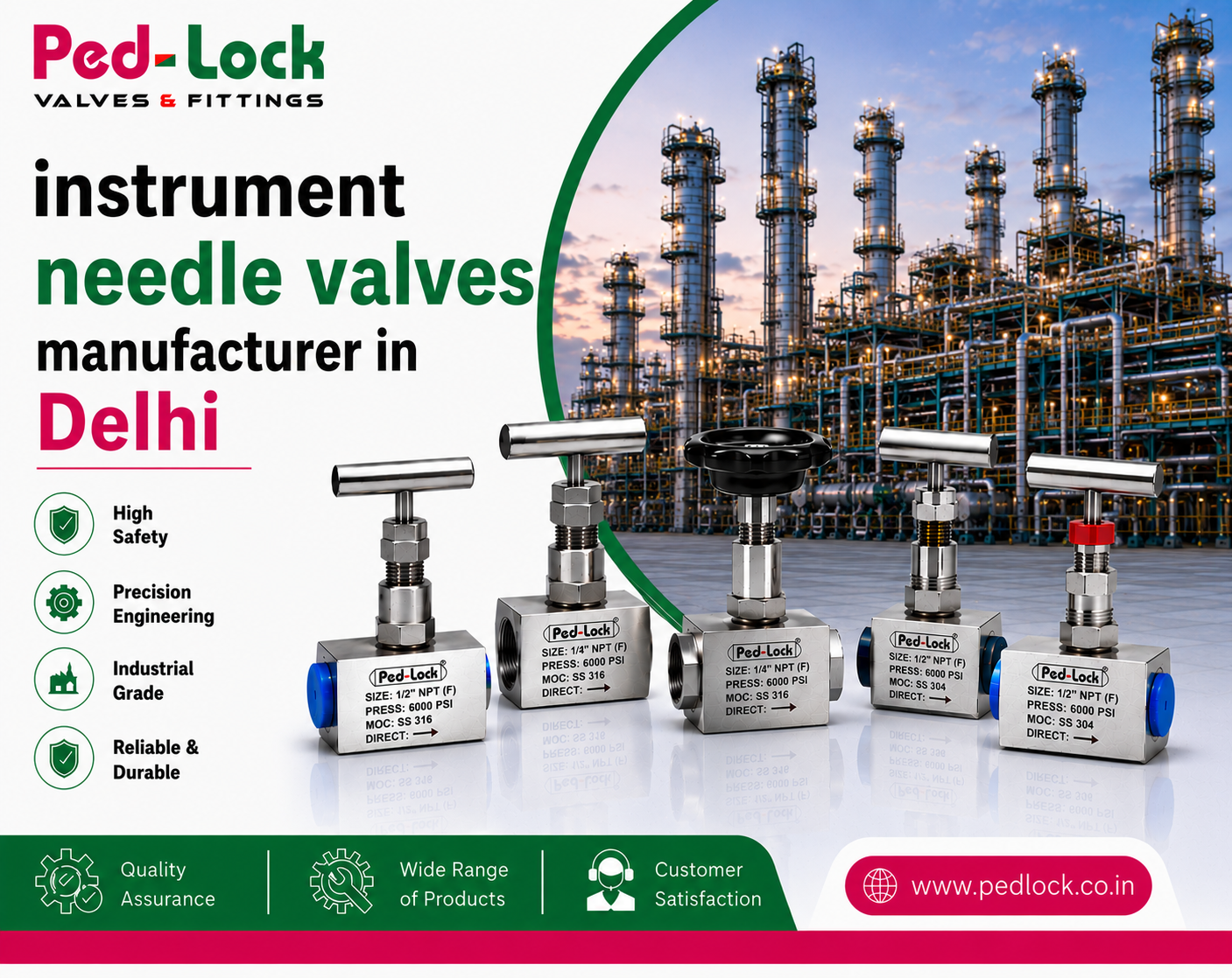 Instrument Needle Valves Manufacturer In Delhi