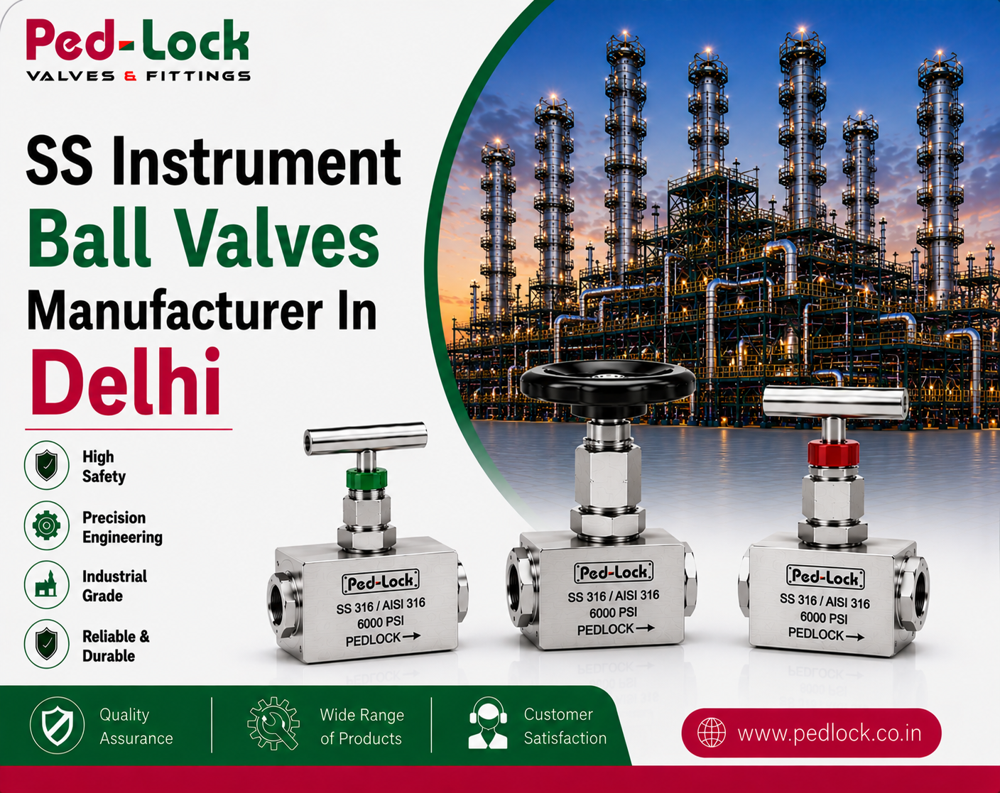 SS Instrument Ball Valves Manufacturer In Delhi