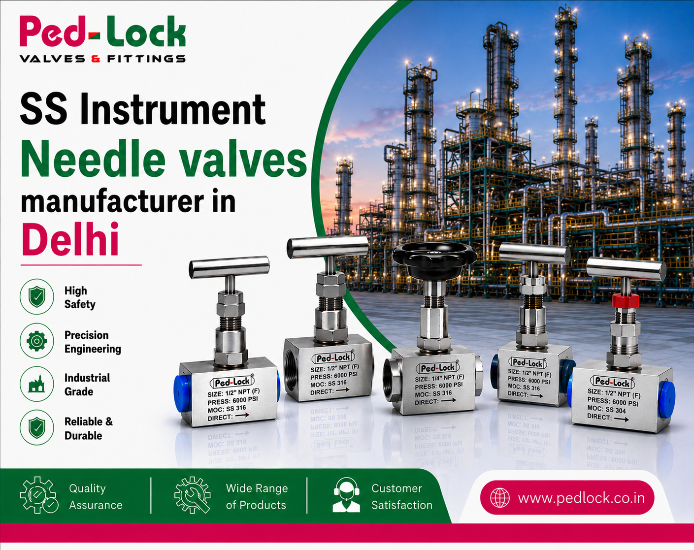 SS Instrument Needle Valves Manufacturer In Delhi