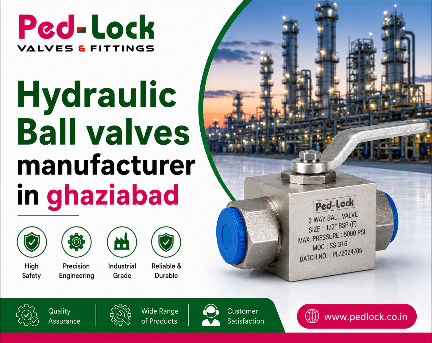 Hydraulic Ball Valves Manufacturer in Ghaziabad