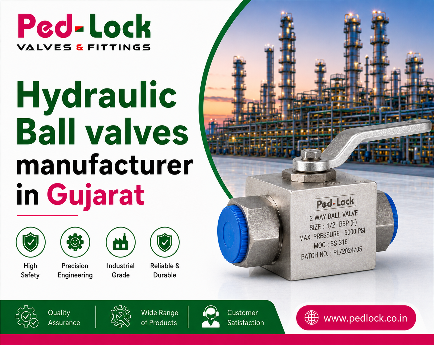 Hydraulic Ball Valves Manufacturer In Gujarat