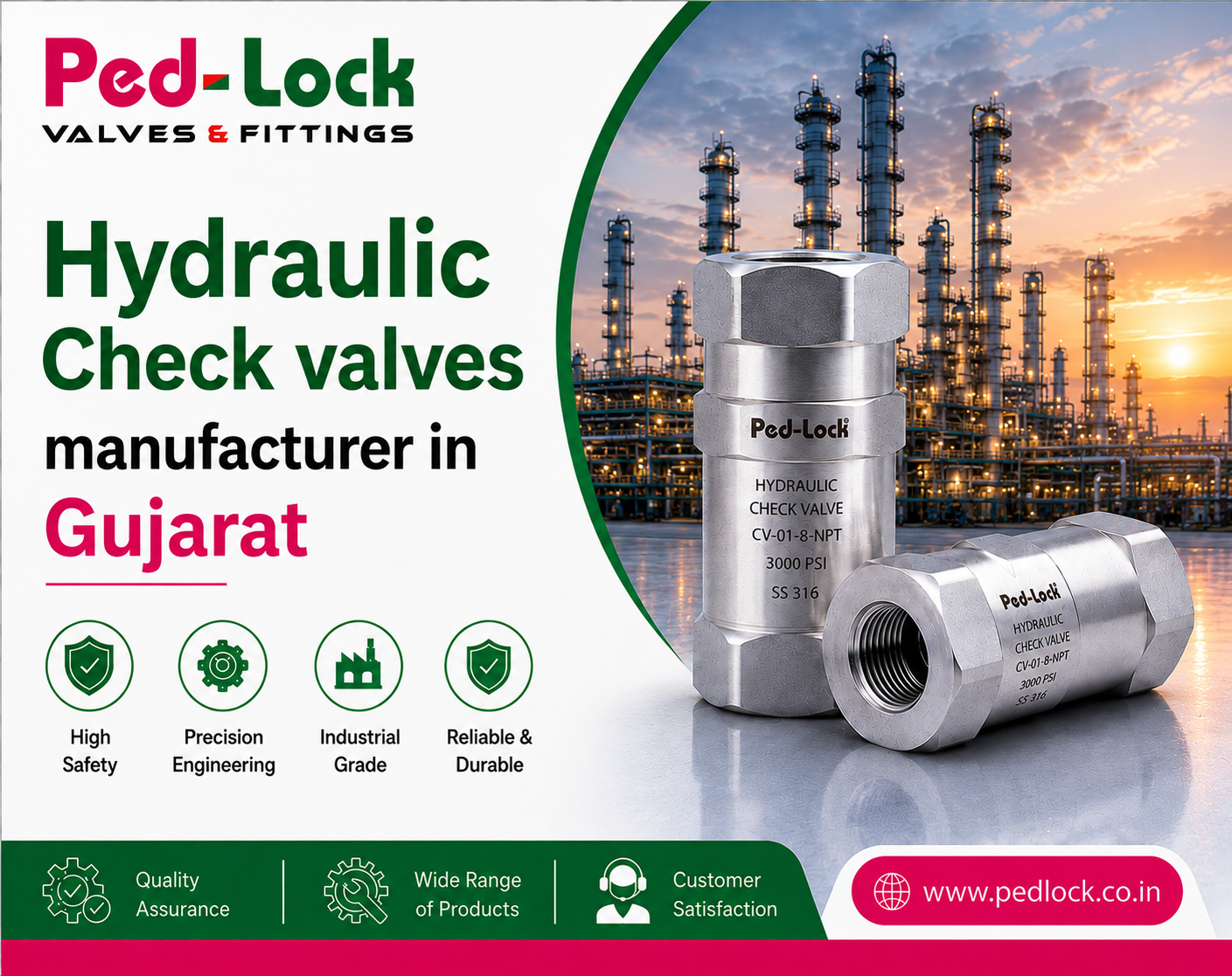 Hydraulic Check Valves Manufacturer in Gujarat