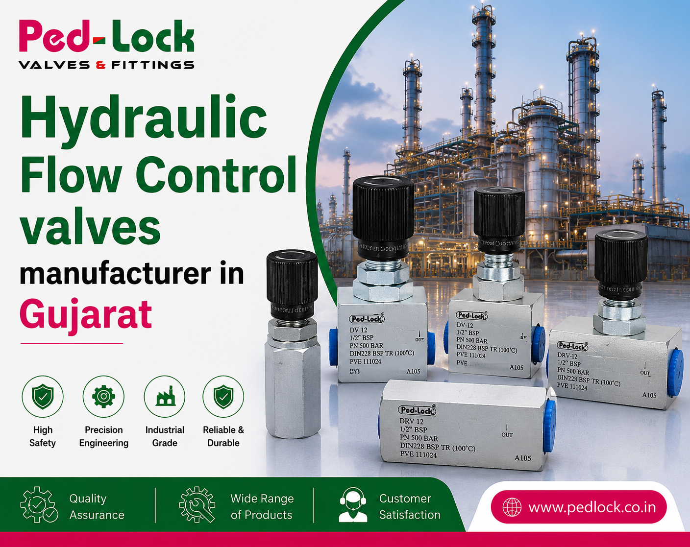 Hydraulic Flow Control valves manufacturer in Gujarat