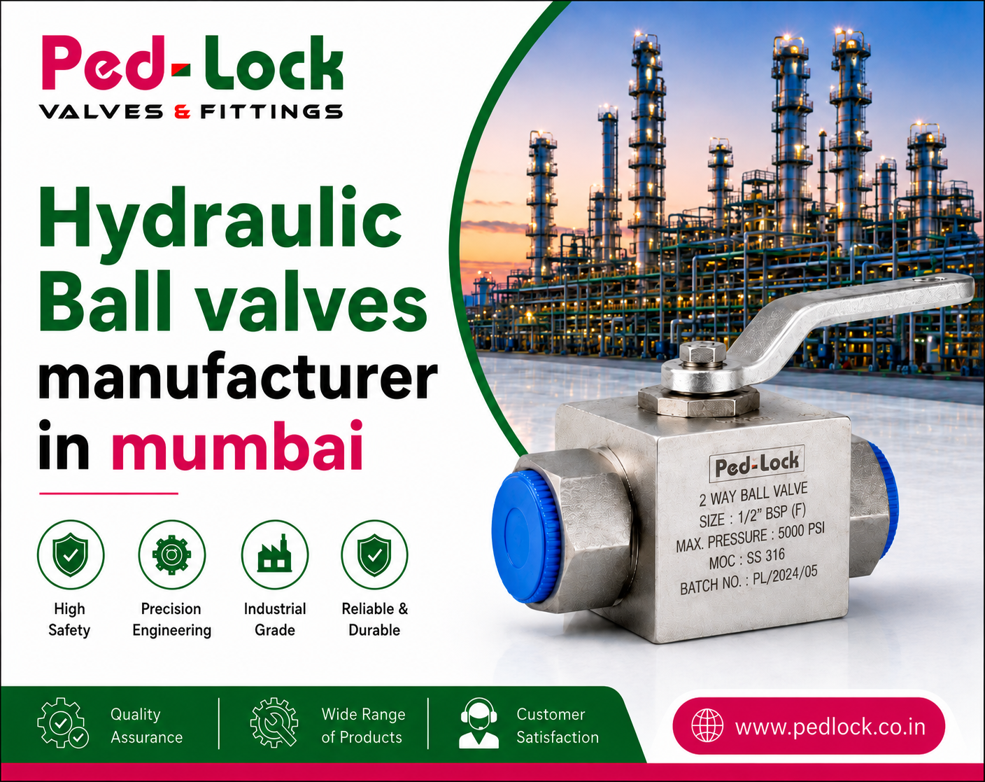 Hydraulic Ball Valves Manufacturer in Mumbai