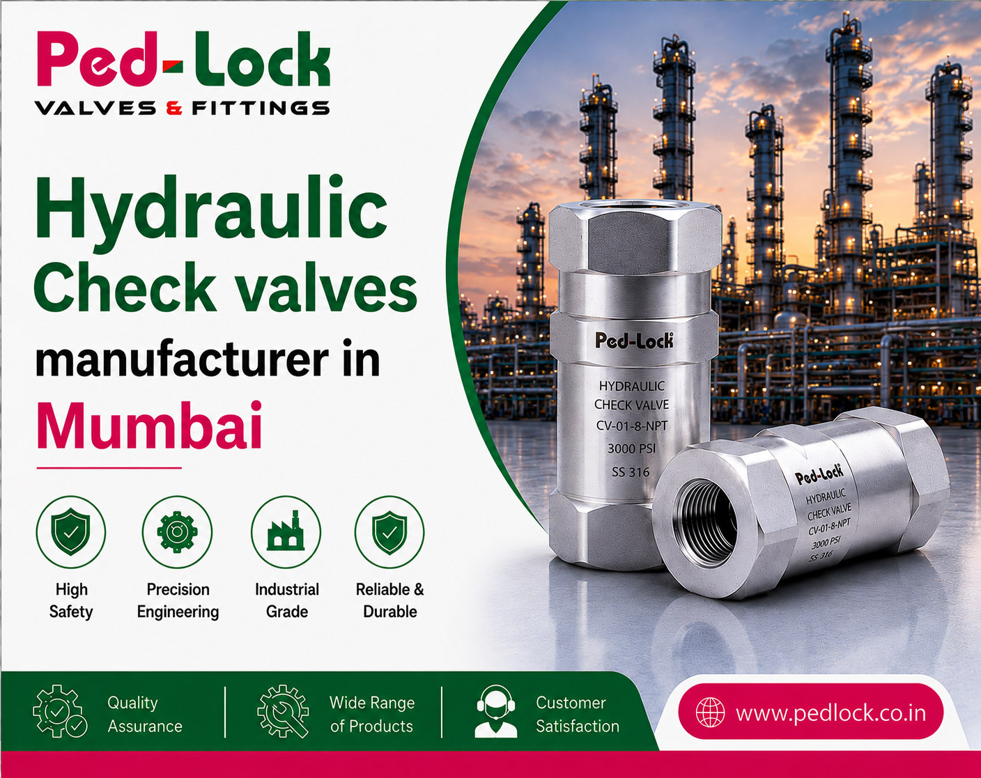  Hydraulic Check valves manufacturer In Mumbai