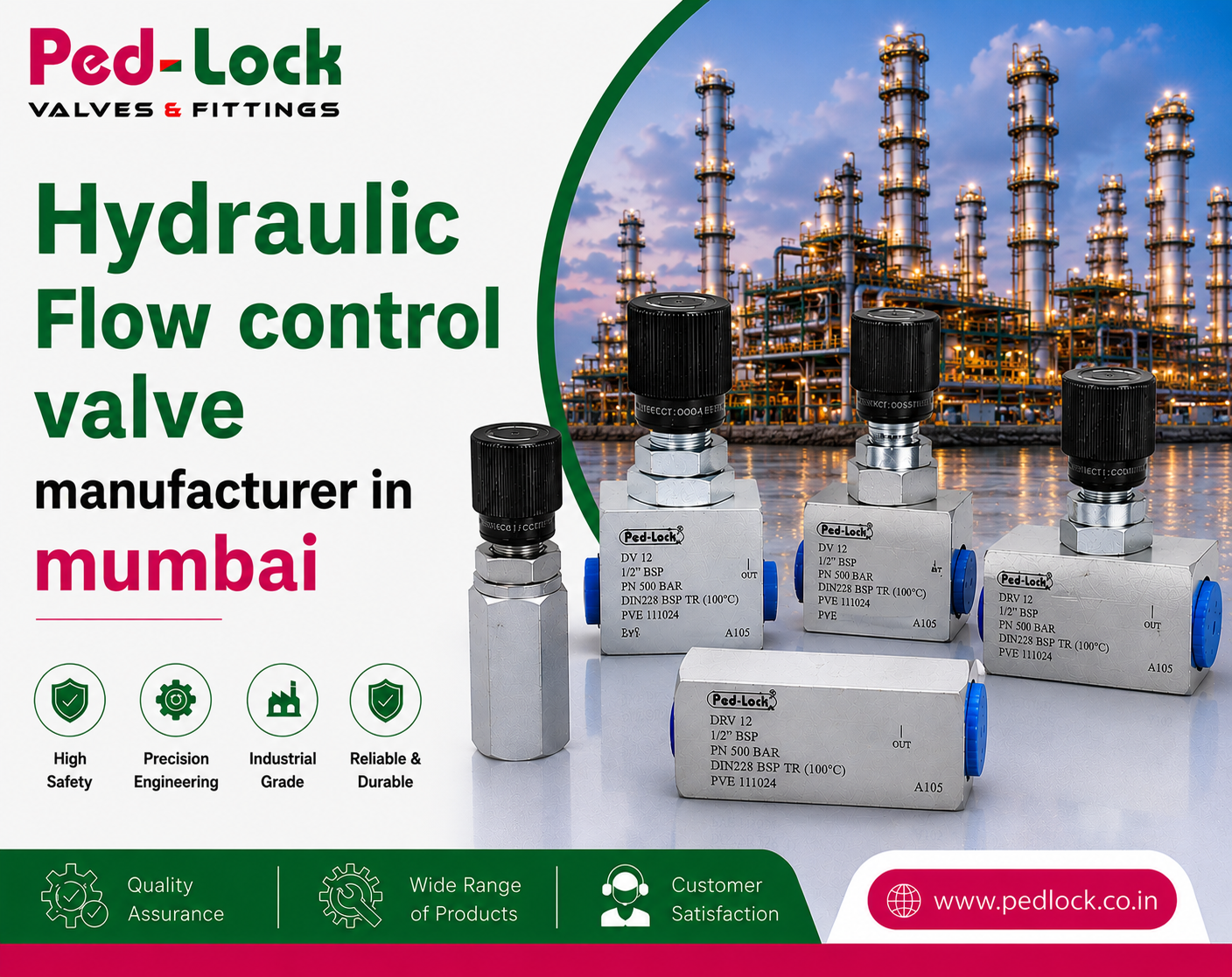 Hydraulic Flow Control Valve Manufacturer in Mumbai