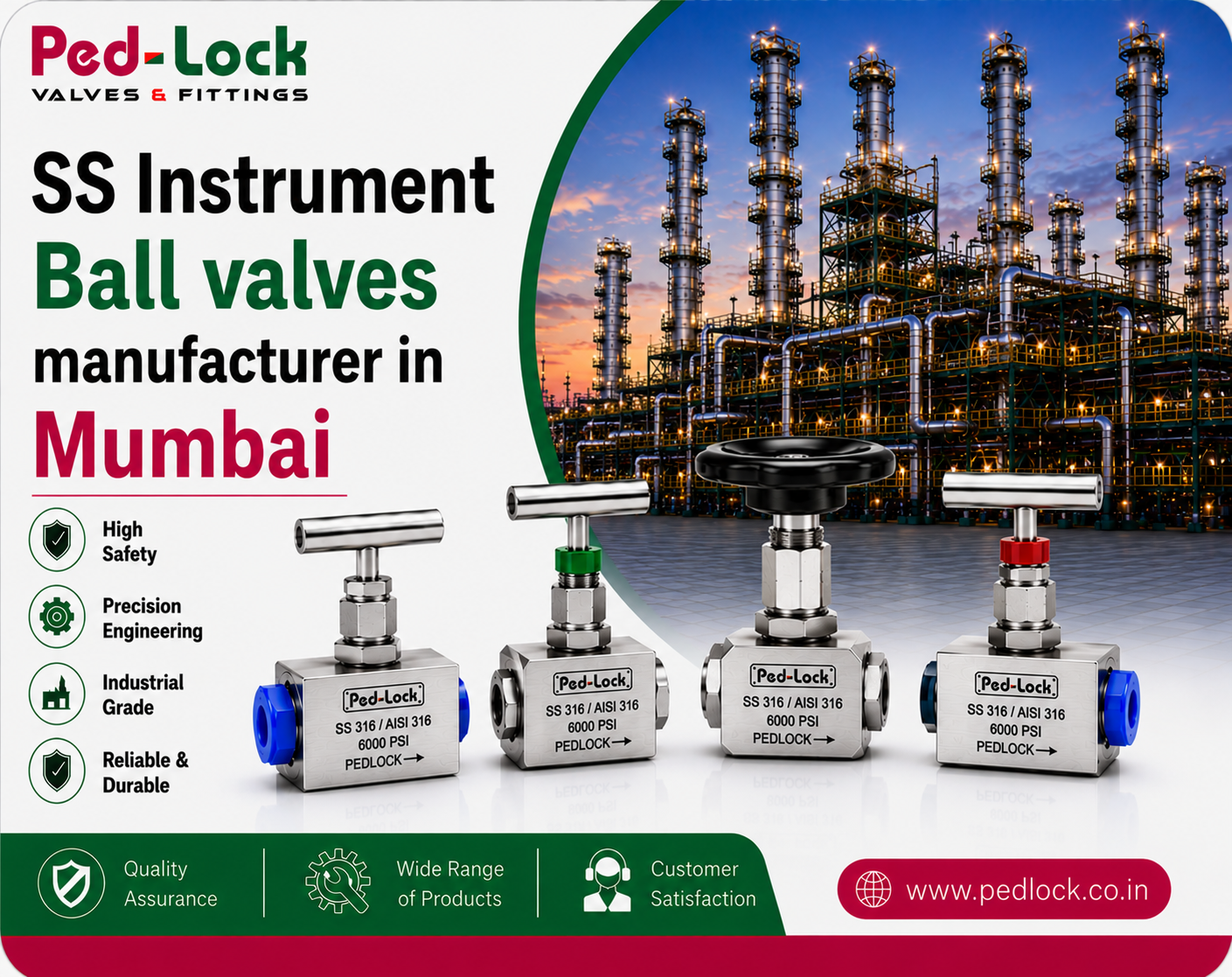SS Instrument Ball Valves Manufacturer In Mumbai