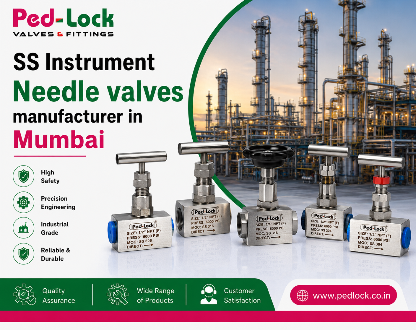 SS Instrument Needle valves manufacturer in Mumbai