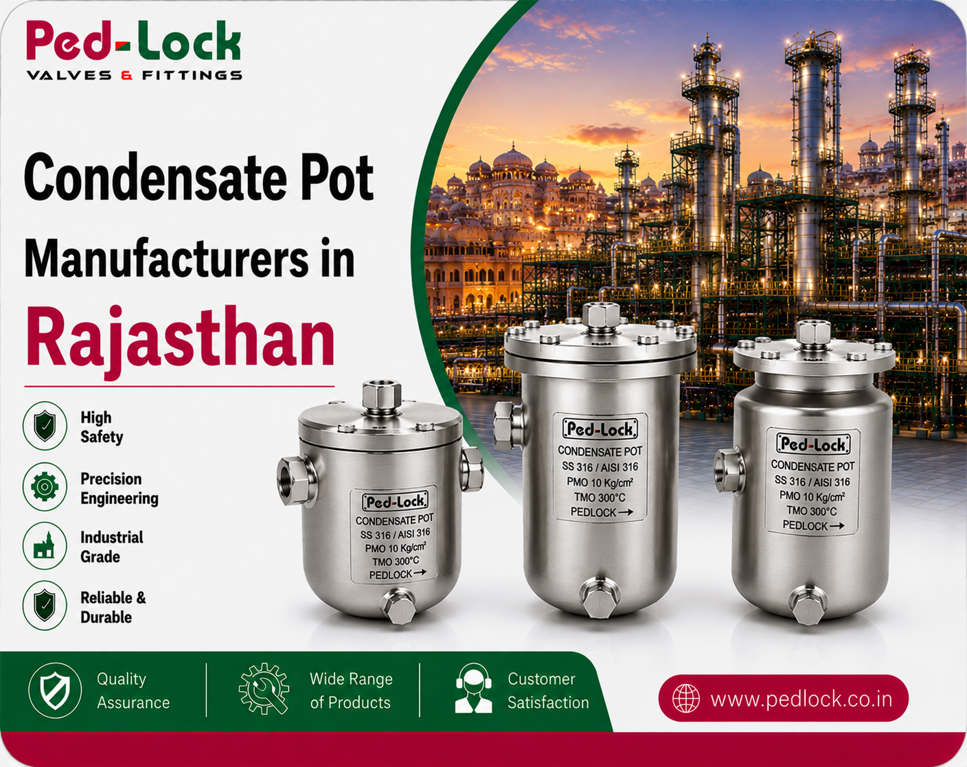 Condensate Pot Manufacturers in Rajasthan