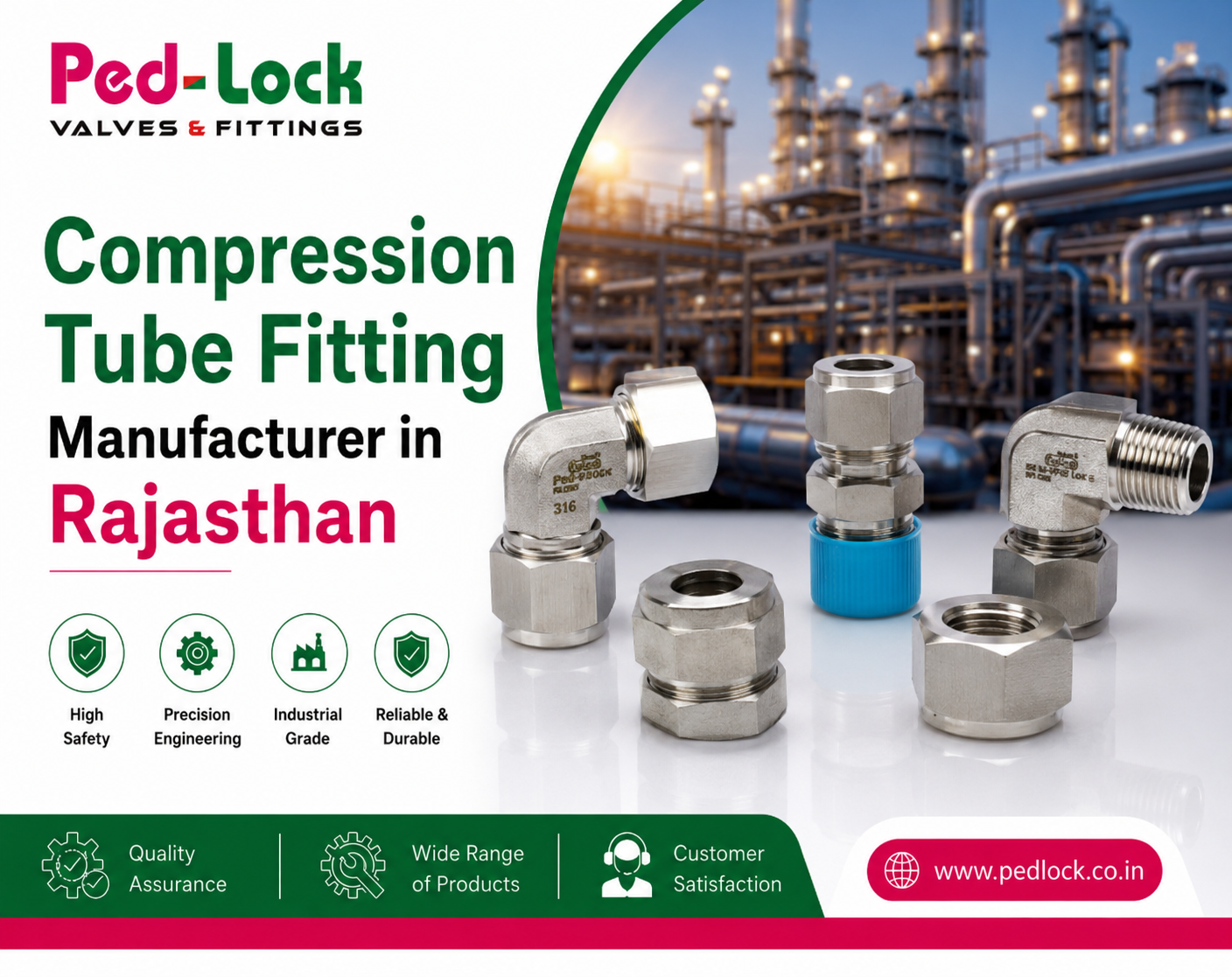 Compression Tube Fitting Manufacturer in Rajasthan