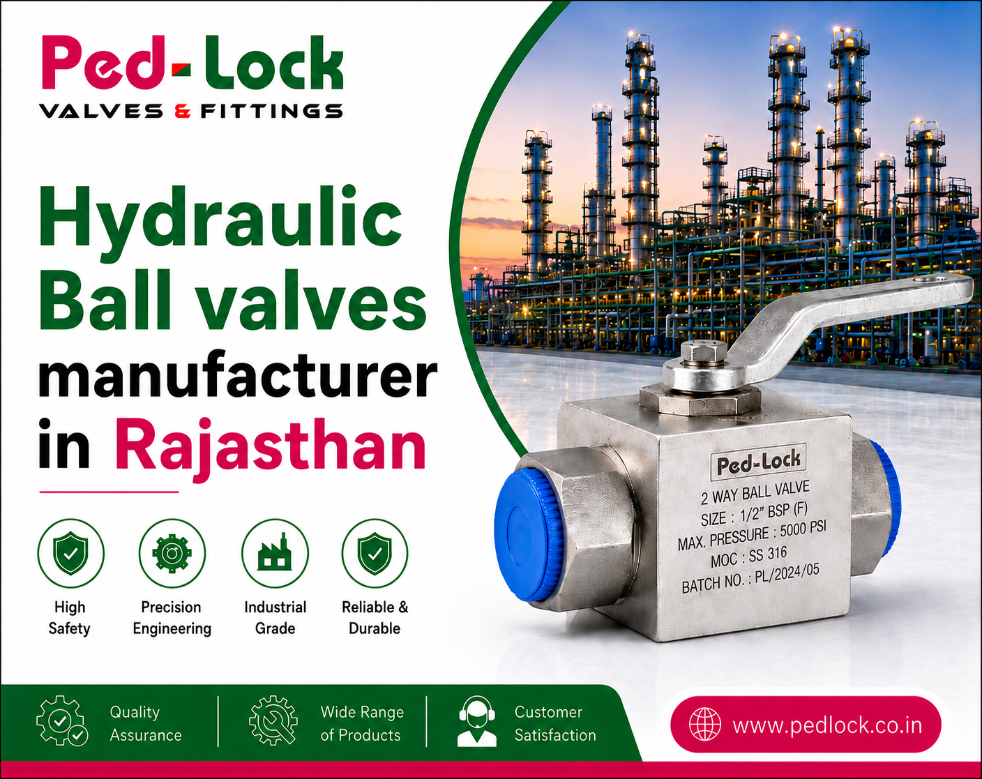 Hydraulic Ball Valves Manufacturer in Rajasthan