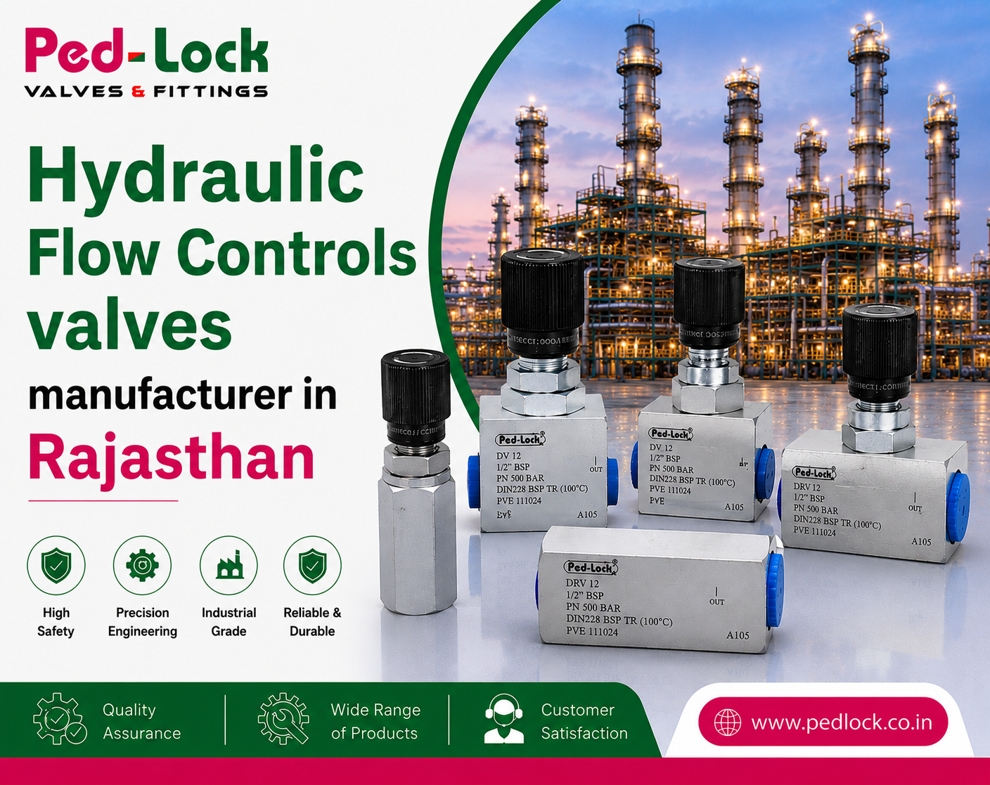 Hydraulic Flow Controls Valves Manufacturer In Rajasthan