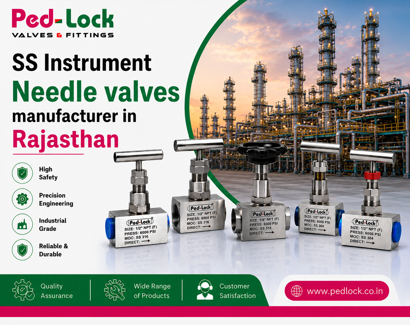 SS Instrument Needle valves manufacturer in Rajasthan