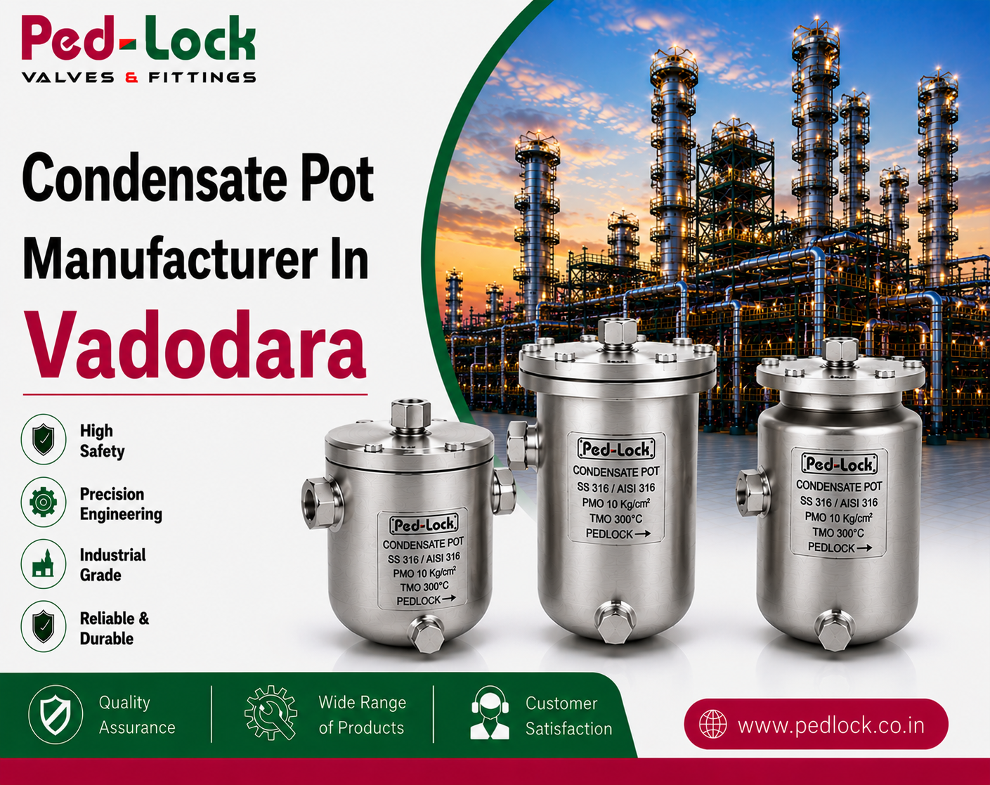 Condensate Pot Manufacturer In Vadodara