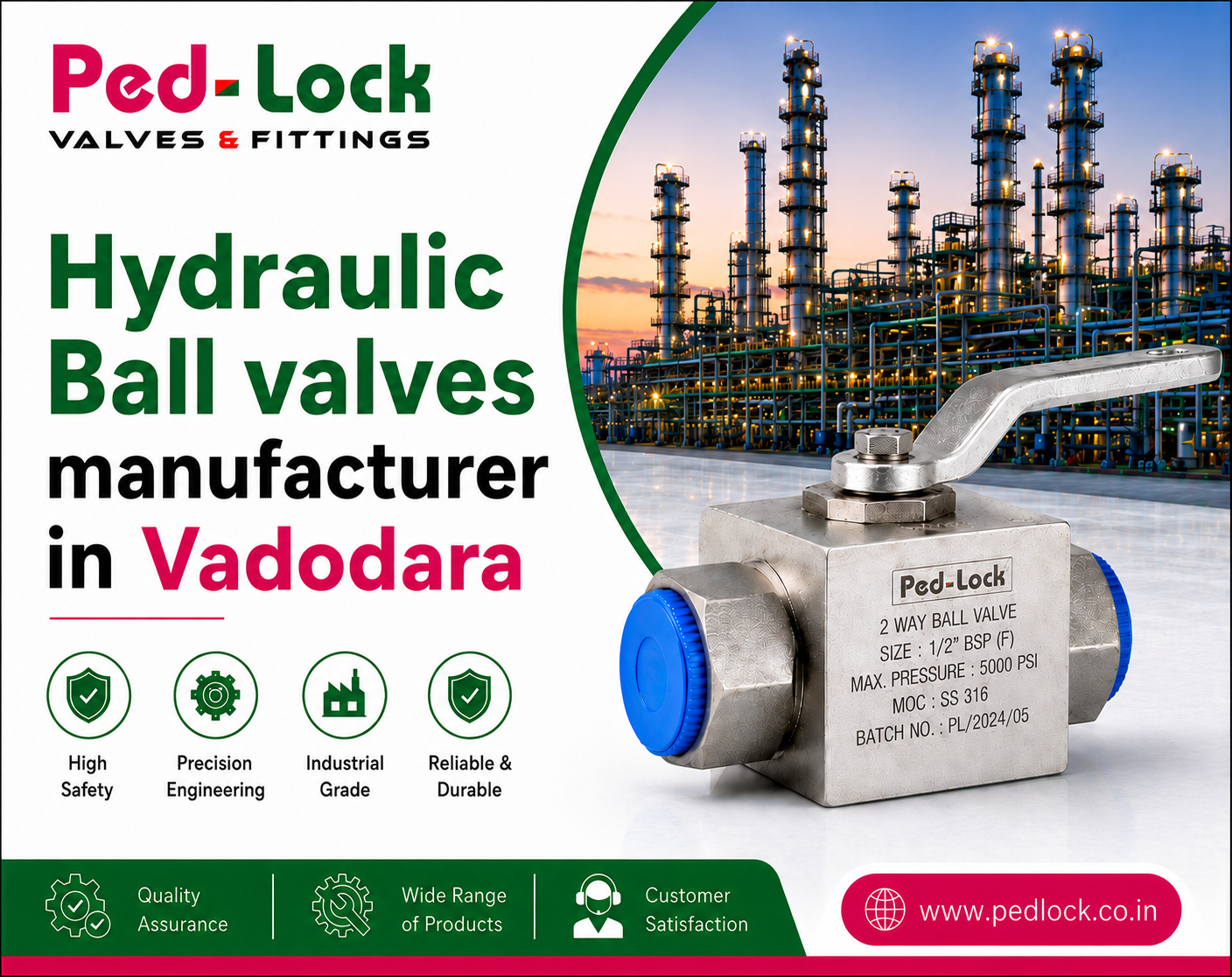 Hydraulic Ball Valves Manufacturer In Vadodara