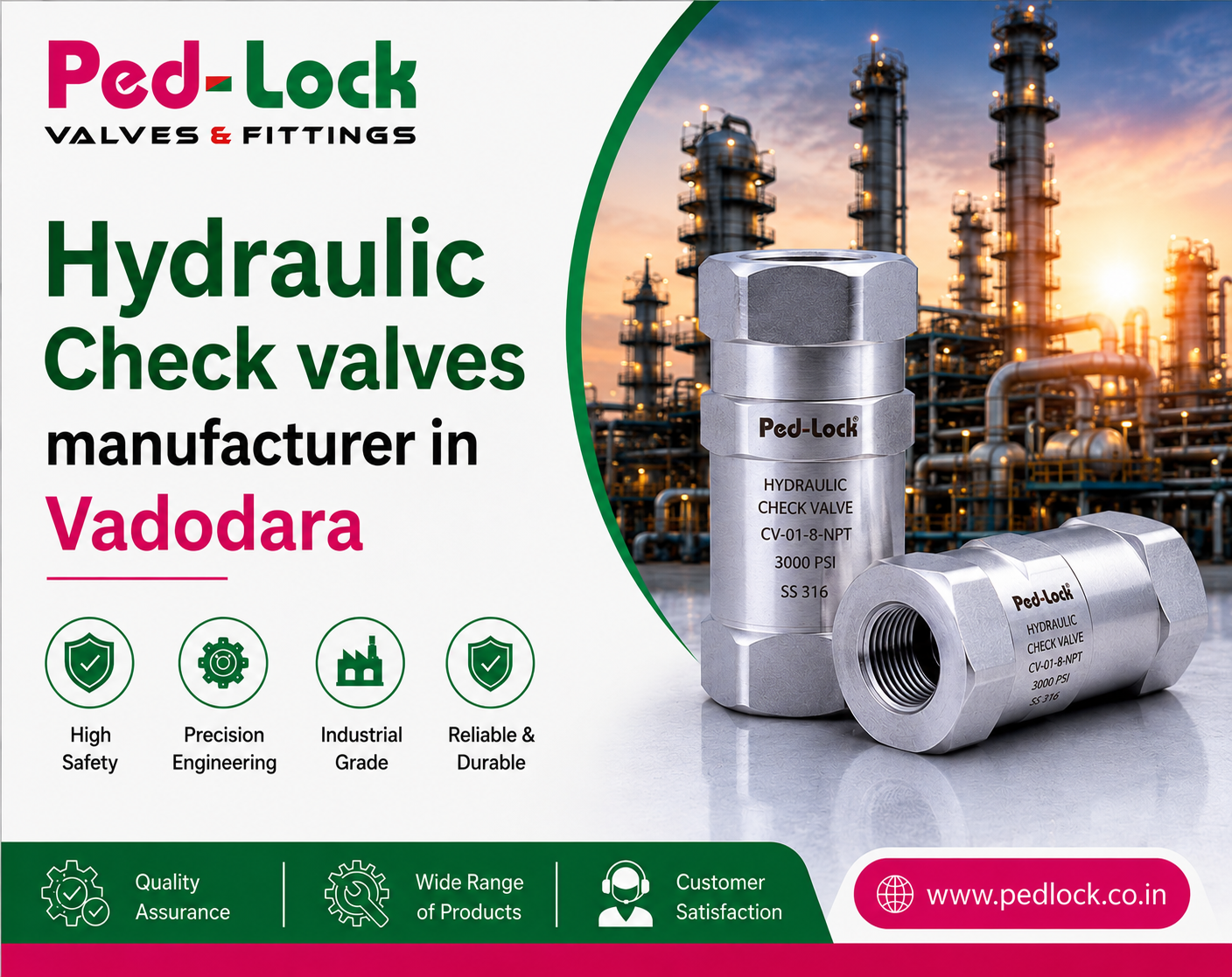 Hydraulic Check Valves Manufacturer in Vadodara