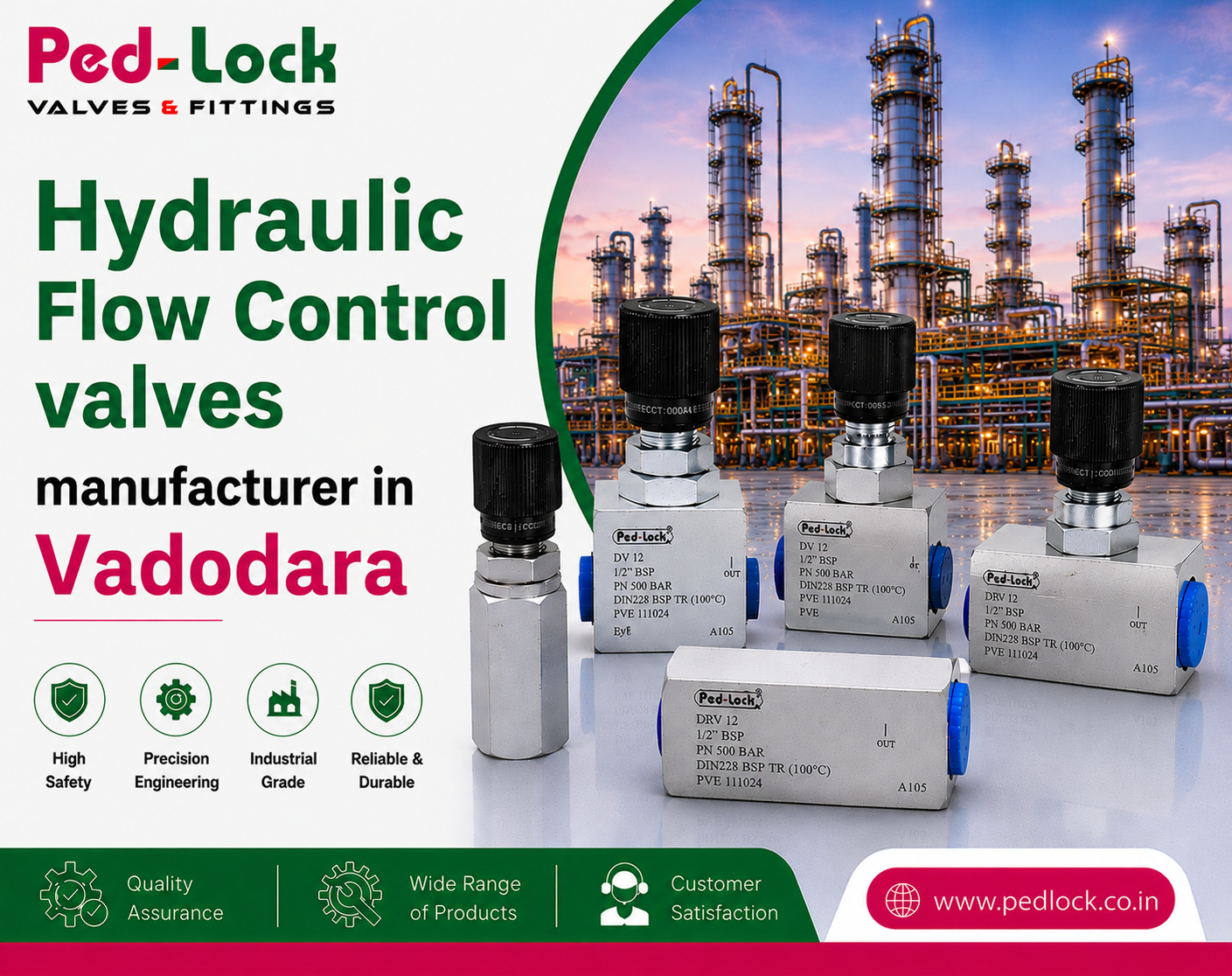 Hydraulic Flow Control Valves Manufacturer In Vadodara