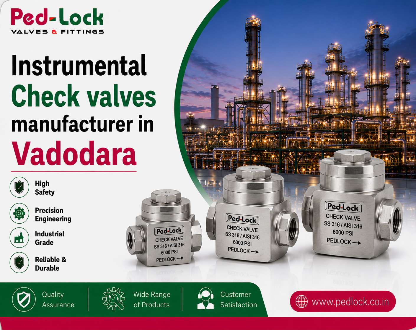 Instrumental Check Valves Manufacturer In Vadodara