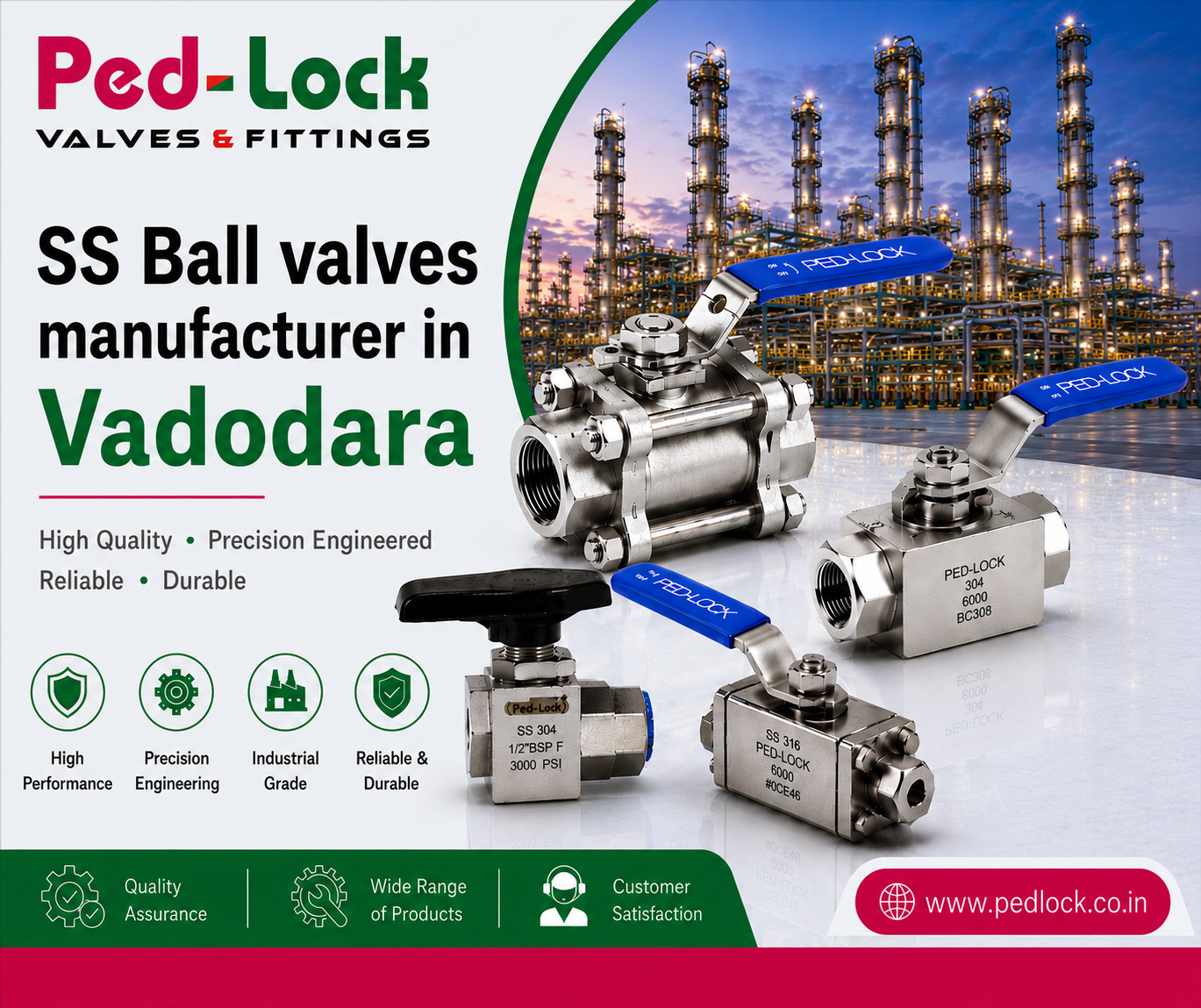 SS Ball Valves Manufacturer In Vadodara