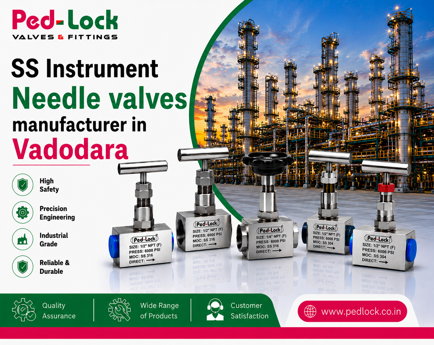SS Instrument Needle valves manufacturer in Vadodara